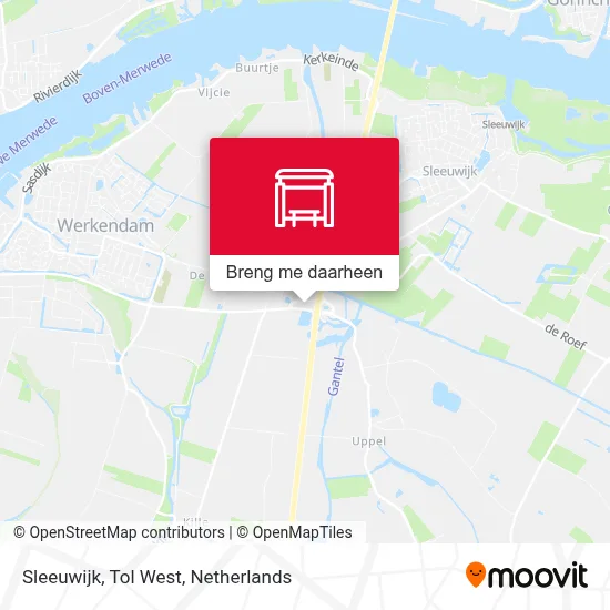 Sleeuwijk, Tol West kaart