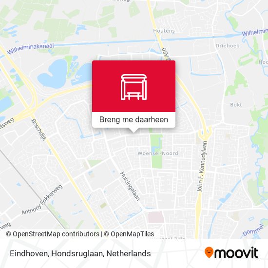 Eindhoven, Hondsruglaan kaart