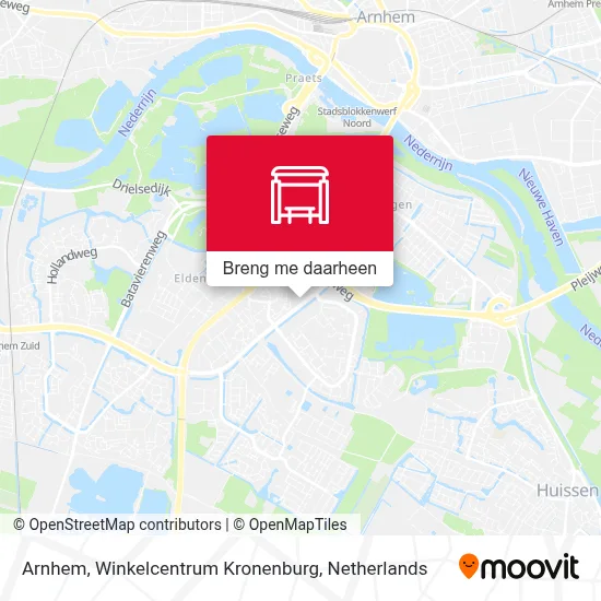 Arnhem, Winkelcentrum Kronenburg kaart