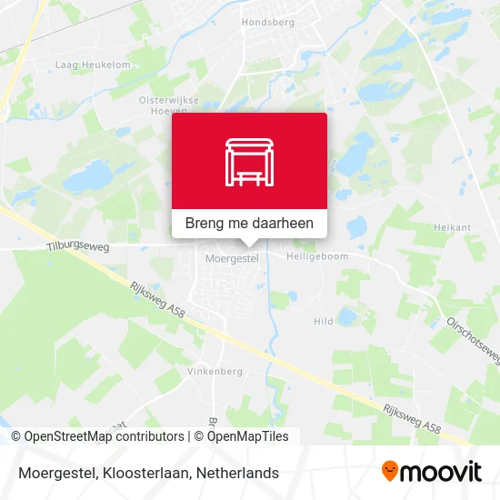 Moergestel, Kloosterlaan kaart