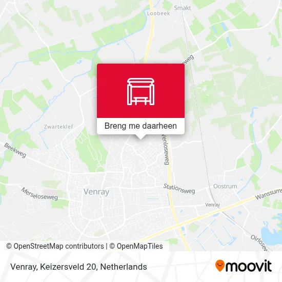 Venray, Keizersveld 20 kaart