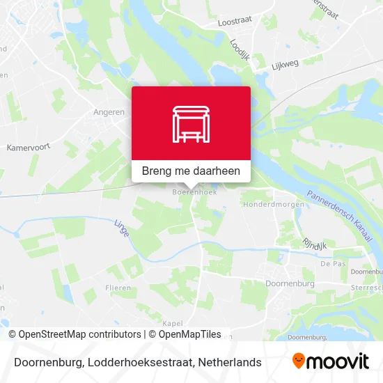 Doornenburg, Lodderhoeksestraat kaart