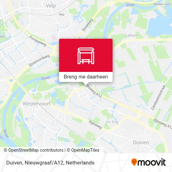 Duiven, Nieuwgraaf/A12 kaart