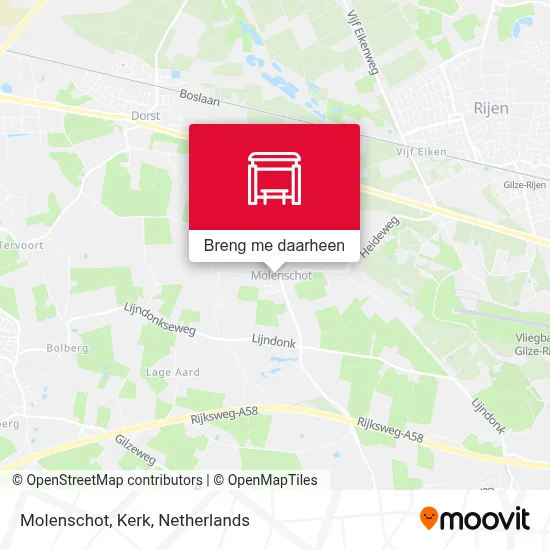 Molenschot, Kerk kaart