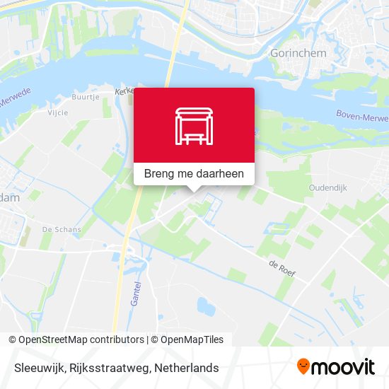 Sleeuwijk, Rijksstraatweg kaart