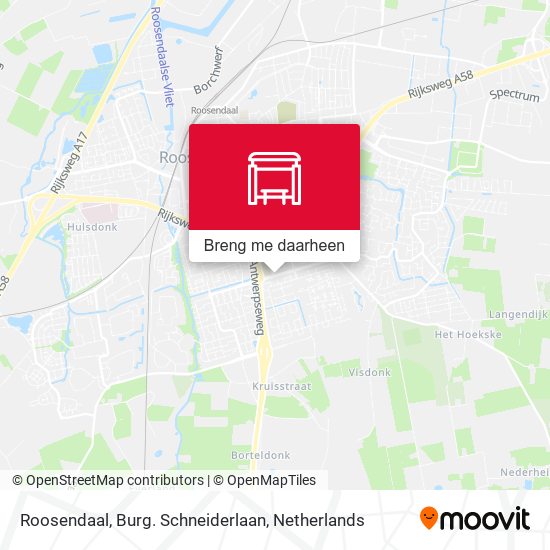 Roosendaal, Burg. Schneiderlaan kaart