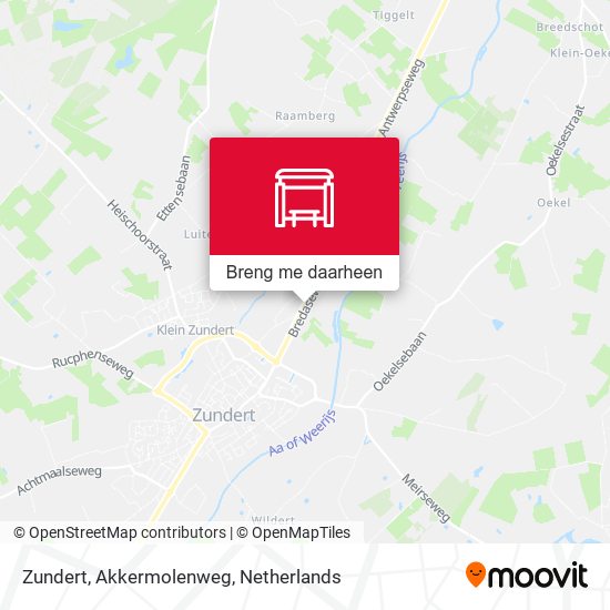 Zundert, Akkermolenweg kaart