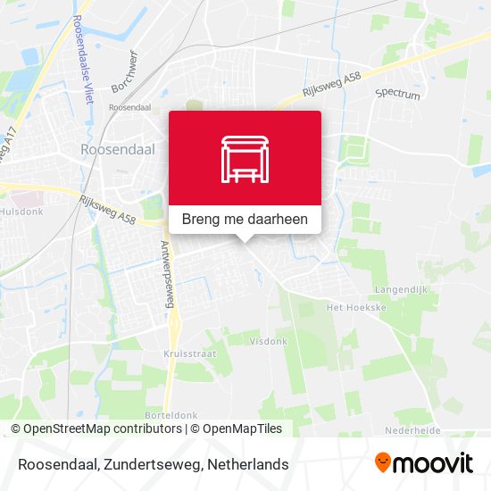 Roosendaal, Zundertseweg kaart