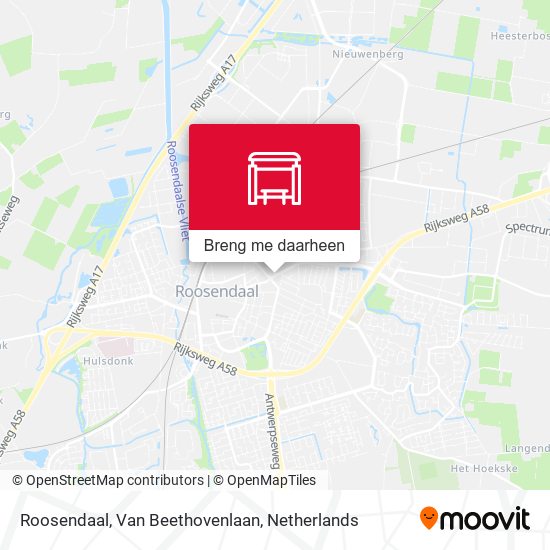 Roosendaal, Van Beethovenlaan kaart