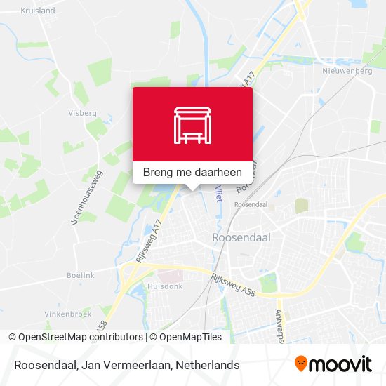 Roosendaal, Jan Vermeerlaan kaart