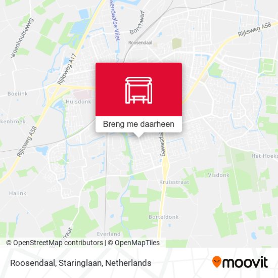 Roosendaal, Staringlaan kaart
