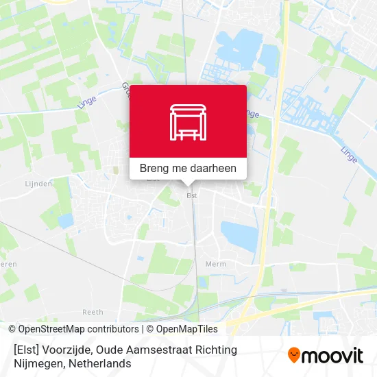 [Elst] Voorzijde, Oude Aamsestraat Richting Nijmegen kaart