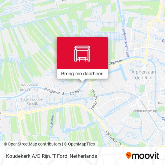 Koudekerk A/D Rijn, 'T Ford kaart