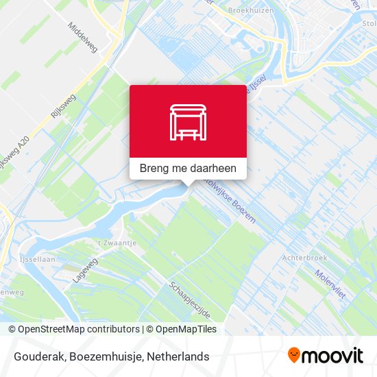 Gouderak, Boezemhuisje kaart