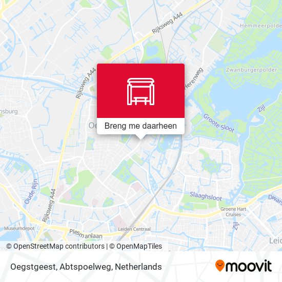 Oegstgeest, Abtspoelweg kaart