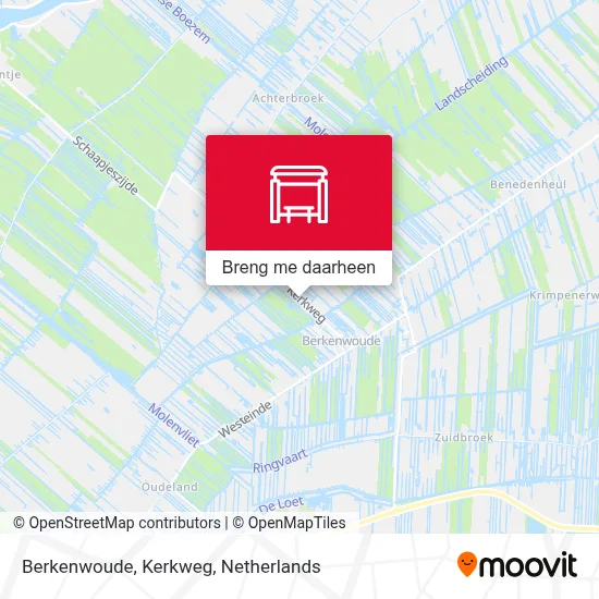 Berkenwoude, Kerkweg kaart