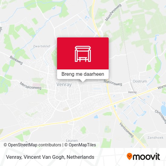 Venray, Vincent Van Gogh kaart