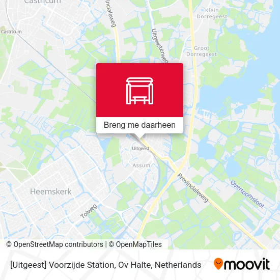 [Uitgeest] Voorzijde Station, Ov Halte kaart