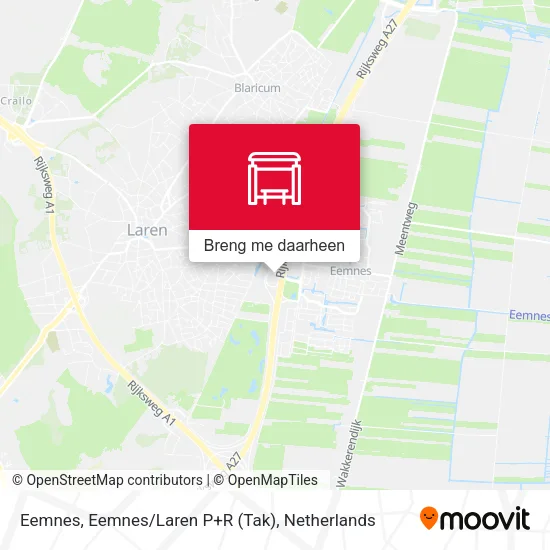 Eemnes, Eemnes/Laren P+R (Tak) kaart