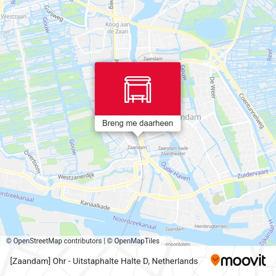 [Zaandam] Ohr - Uitstaphalte Halte D kaart