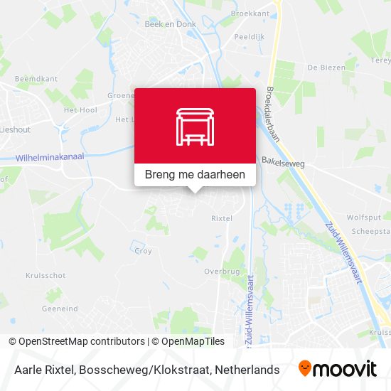 Aarle Rixtel, Bosscheweg / Klokstraat kaart
