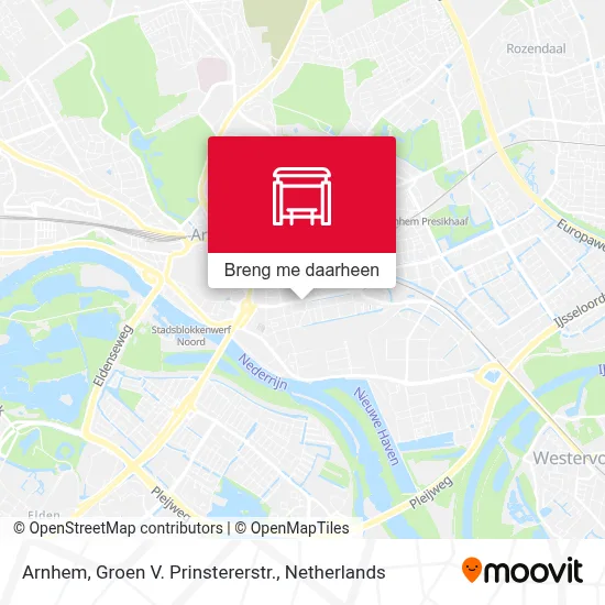 Arnhem, Groen V. Prinstererstr. kaart