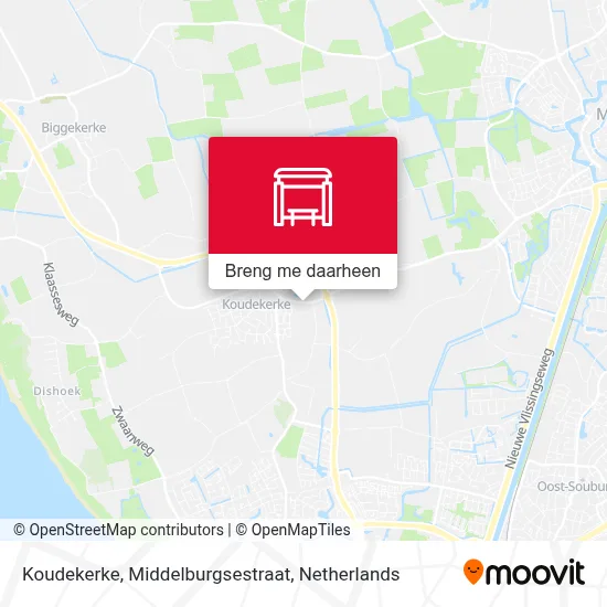 Koudekerke, Middelburgsestraat kaart