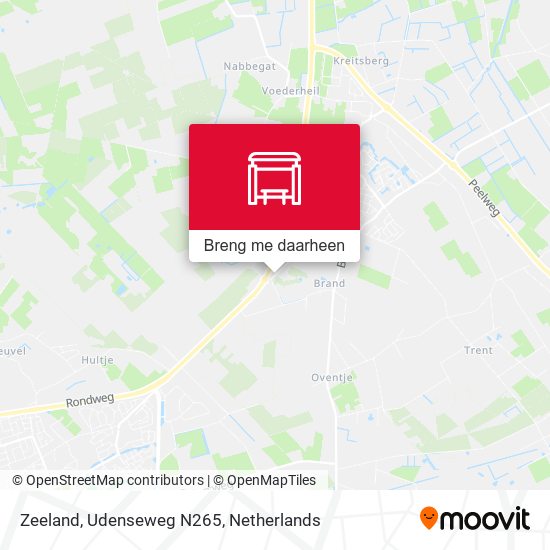 Zeeland, Udenseweg N265 kaart