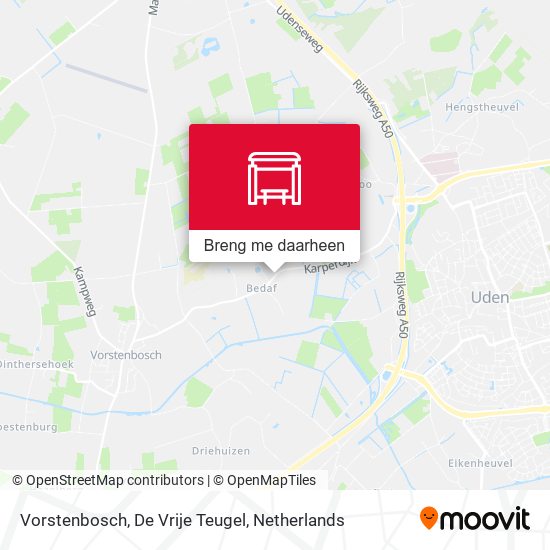 Vorstenbosch, De Vrije Teugel kaart