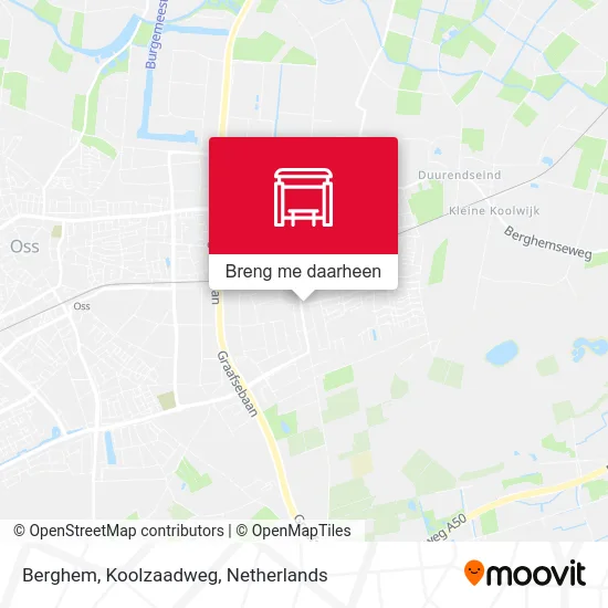 Berghem, Koolzaadweg kaart