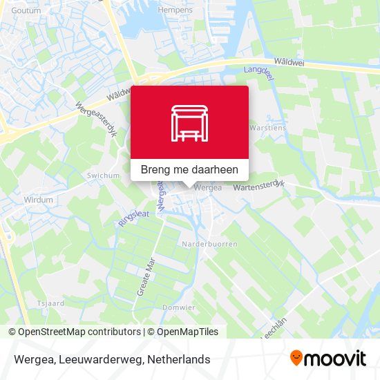 Wergea, Leeuwarderweg kaart