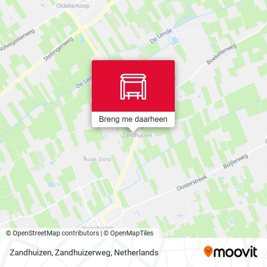 Zandhuizen, Zandhuizerweg kaart