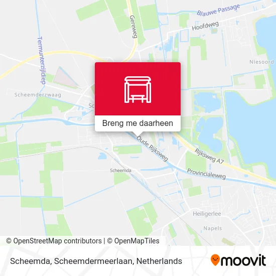 Scheemda, Scheemdermeerlaan kaart