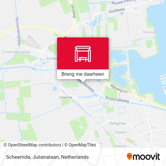 Scheemda, Julianalaan kaart