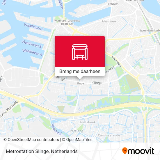 Metrostation Slinge kaart