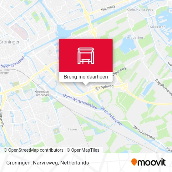 Groningen, Narvikweg kaart