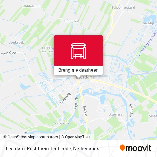Leerdam, Recht Van Ter Leede kaart