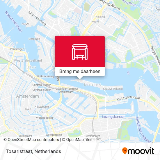 Tosaristraat kaart