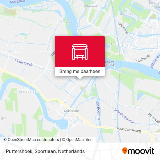 Puttershoek, Sportlaan kaart