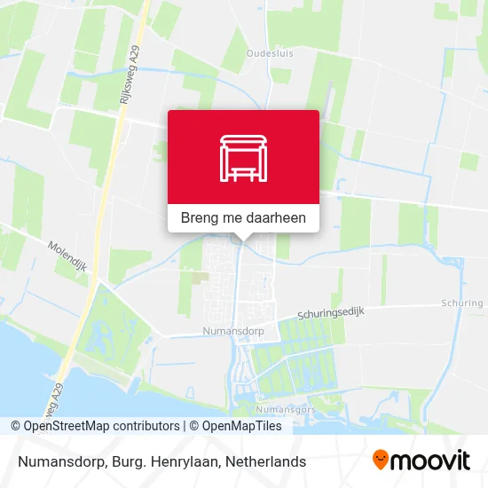 Numansdorp, Burg. Henrylaan kaart