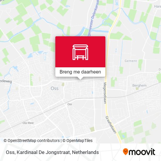 Oss, Kardinaal De Jongstraat kaart