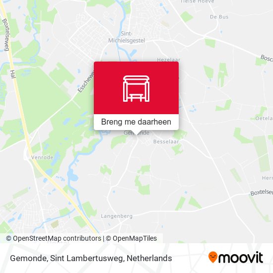 Gemonde, Sint Lambertusweg kaart