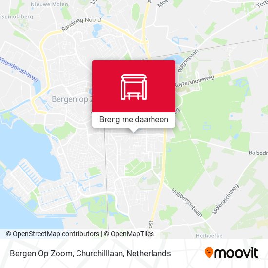 Bergen Op Zoom, Churchilllaan kaart
