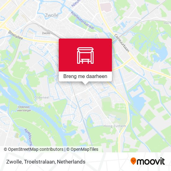 Zwolle, Troelstralaan kaart