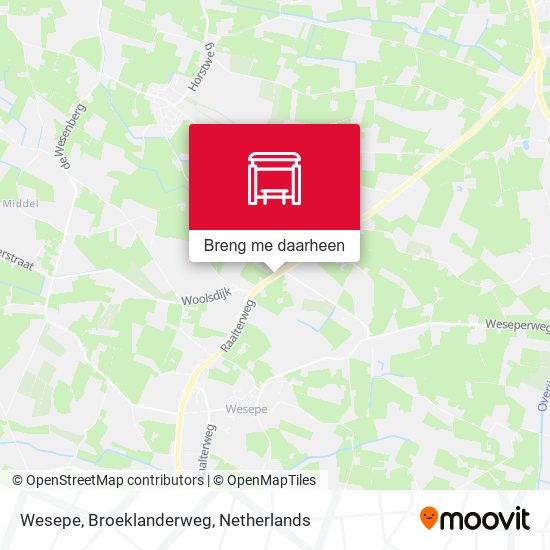 Wesepe, Broeklanderweg kaart