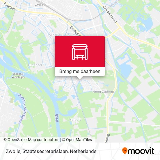 Zwolle, Staatssecretarislaan kaart