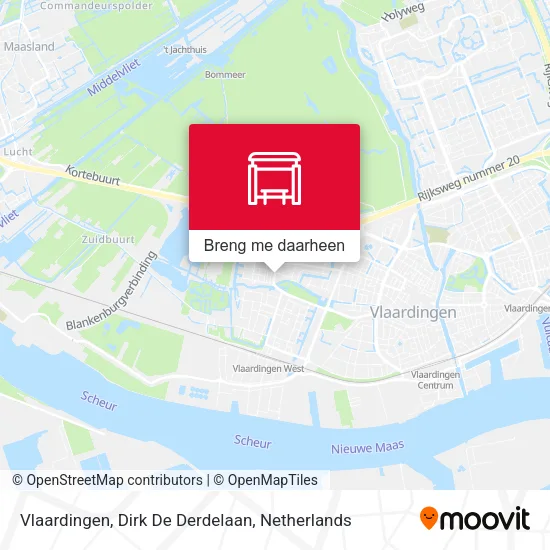 Vlaardingen, Dirk De Derdelaan kaart