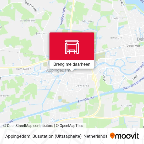 Appingedam, Busstation (Uitstaphalte) kaart