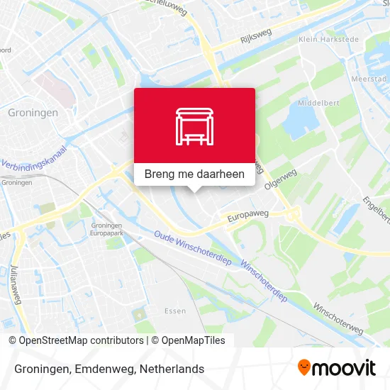 Groningen, Emdenweg kaart