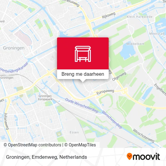 Groningen, Emdenweg kaart